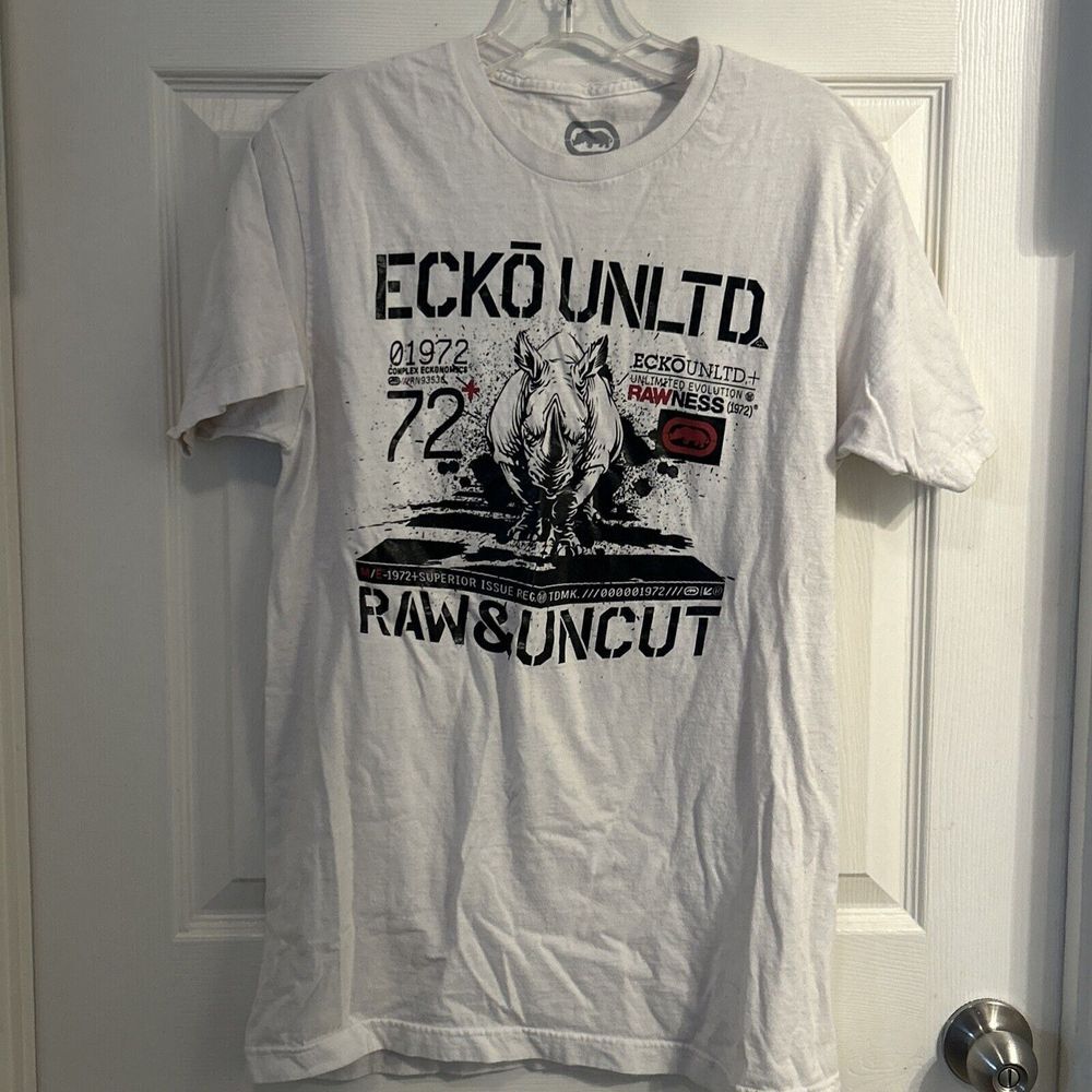 Ecko Unltd Defined‎ by Design Mens T-Shirt Size M Rhinos Crew Neck Short Sleeve